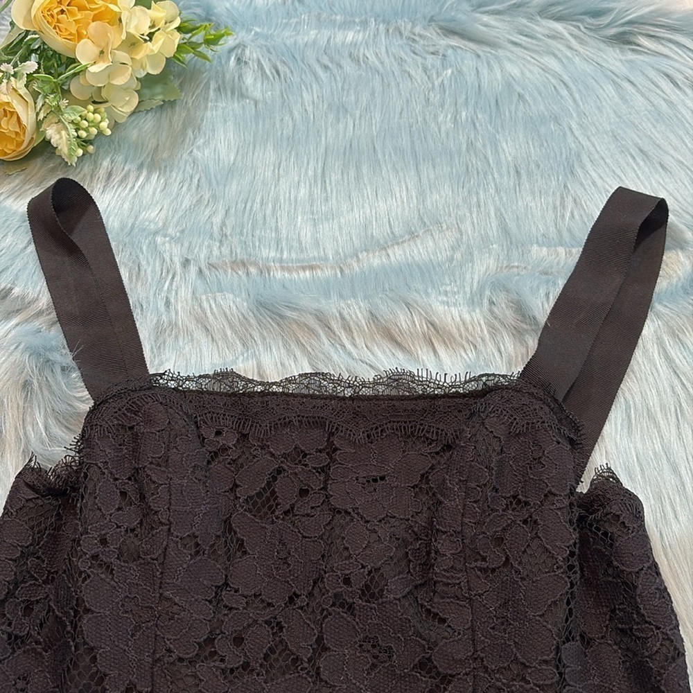 NBD On My Mind Black Lace Crop Top sz XS - Picture 4 of 10